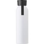 Alumínium palack, 650 ml, fehér/fekete (9303-01)