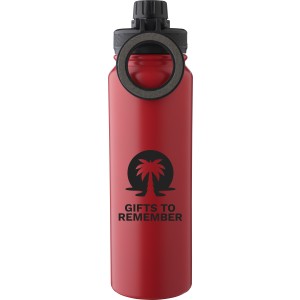 Duplafal palack telefontartval, 800 ml, piros (termosz)