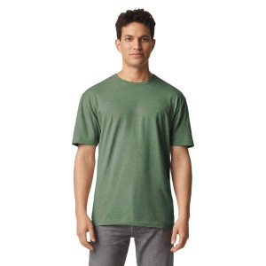 Gildan SoftStyle frfi pl, Heather Military Green (T-shirt, pl, kevertszlas, mszlas)