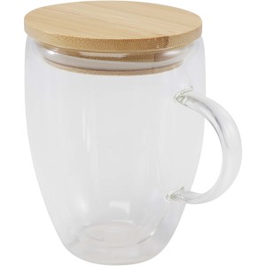 Leona veg cssze bambusz fedllel, 350 ml, tltsz (bgre)