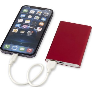 Pep Type-C jrahasznostott alumnium powerbank, 4000 mAh, piros (powerbank)