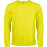 ProAct hosszúujjú férfi sportpóló, Fluorescent Yellow (PA443FYE)